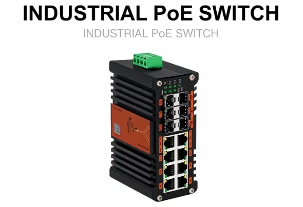 Managed Gigabit Poe Switch 8 Port 802.3At - محول شبكة PoE مُدار L2+ صناعي